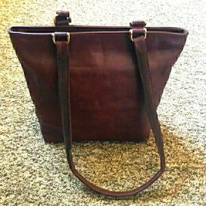 SAS MADE IN U.S.A CLASSIC VINTAGE LEATHER BROWN WOMEN BAG